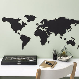 Chalkboard travel map