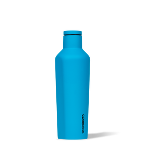 Corkcicle 16oz canteen for hot and cold drinks in matte neon blue