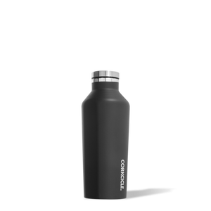 Corkcicle 9oz thermal insulated canteen for hot and cold drinks in matte black