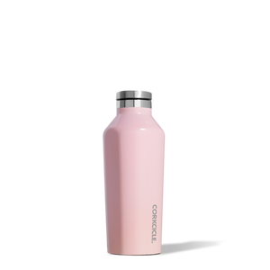 Corkcicle 9oz thermal insulated canteen for hot and cold drinks in rose quartz