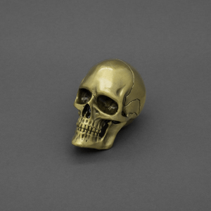 Skull Bottle Opener Gold 'Crack one Open' Iron & Glory