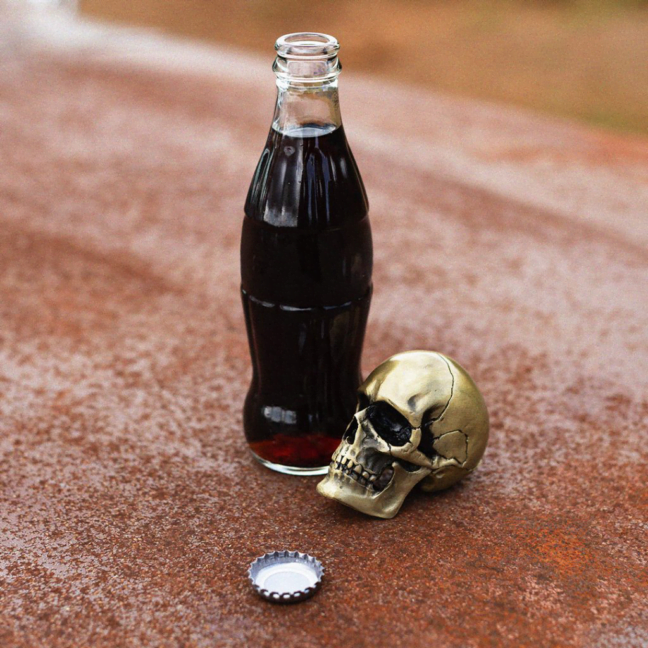 Skull Bottle Opener Gold 'Crack one Open' Iron & Glory