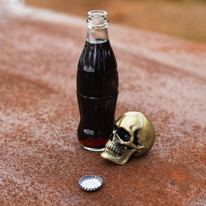 
            
                Load image into Gallery viewer, Skull Bottle Opener Gold &amp;#39;Crack one Open&amp;#39; Iron &amp;amp; Glory
            
        