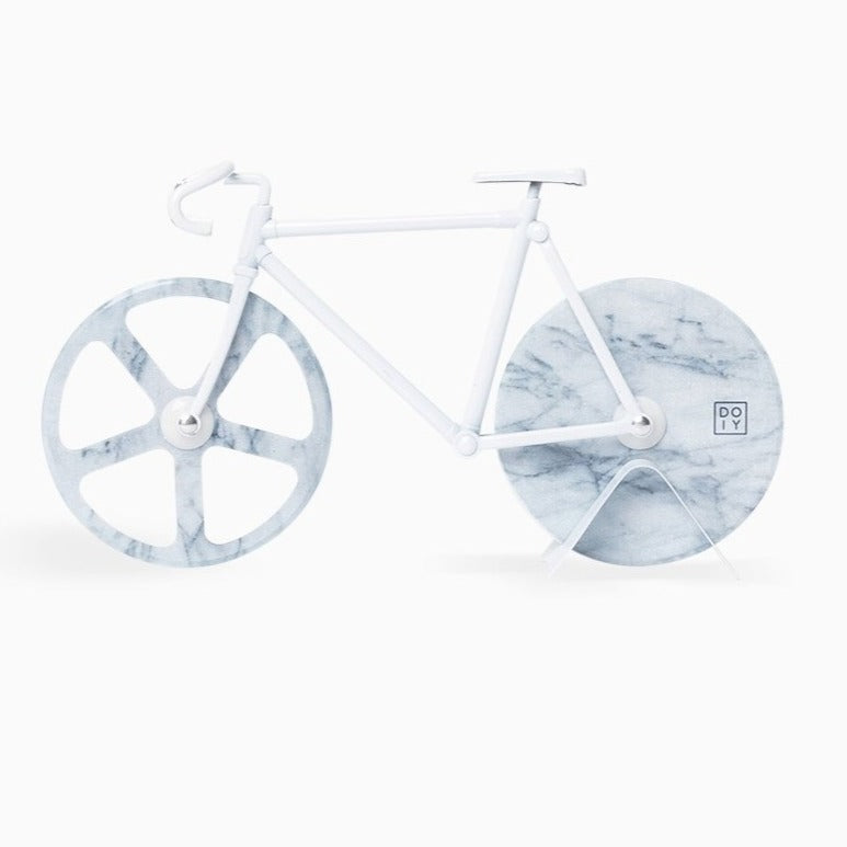 Pizza Cutter 'The Fixie' (White Marble)