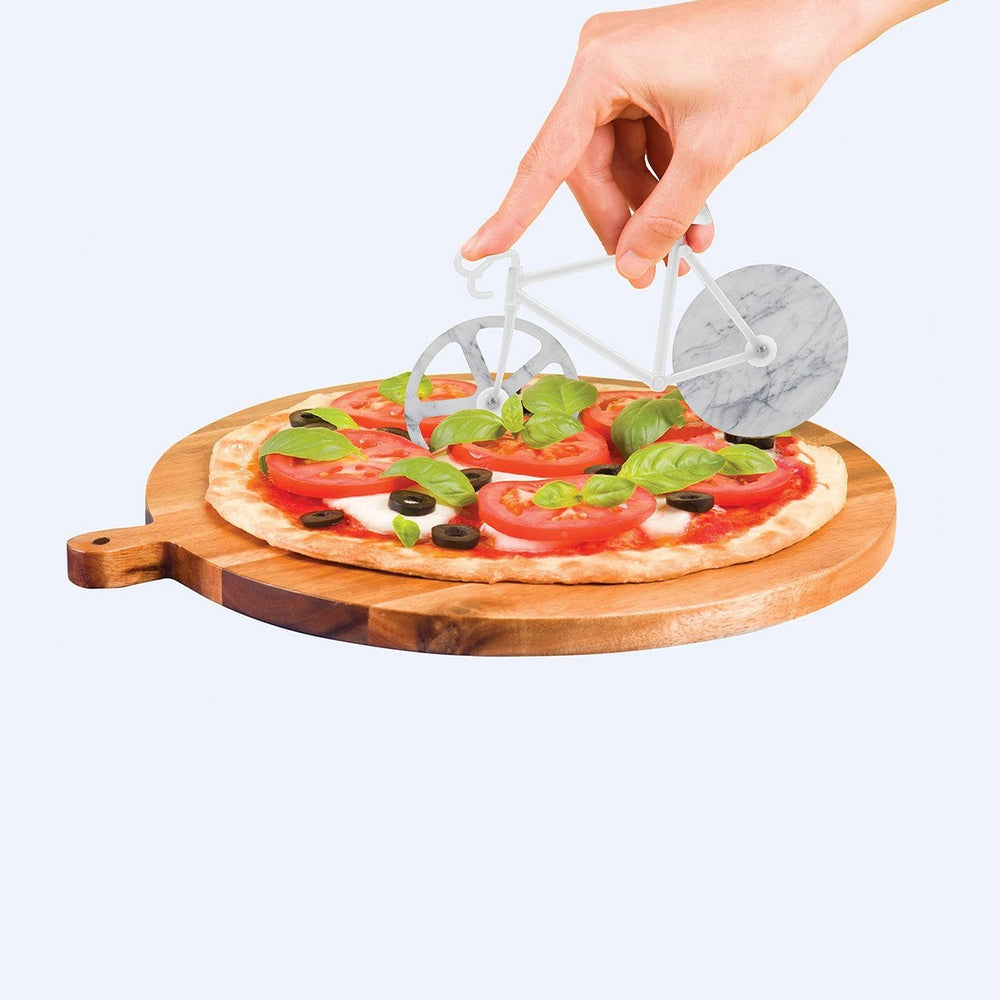 Pizza Cutter 'The Fixie' (White Marble)
