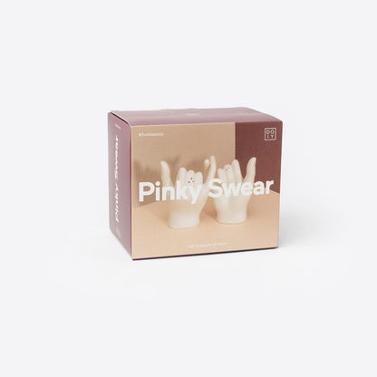 Interlocking Salt & Pepper Pinky-Swear White DOIY - Brand Academy Store