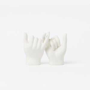 Interlocking Salt & Pepper Pinky-Swear White DOIY