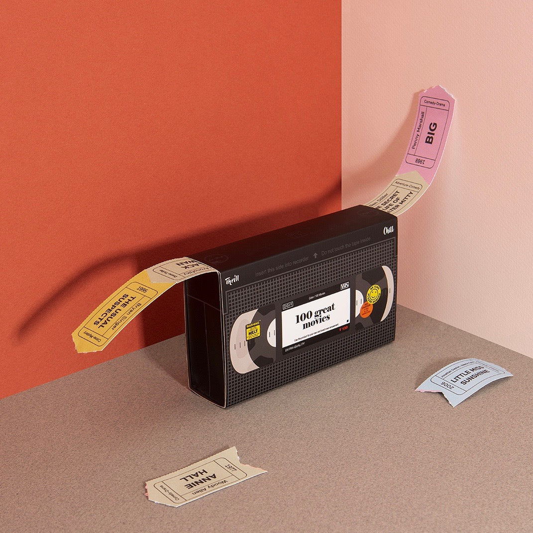 Idea generator 'what can I watch today' movie inspiration in black