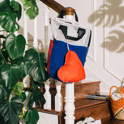 Rain Poncho Foldable Yolo Heart Pink