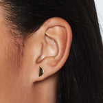 Stud earrings in gift bottle with disc design from 18ct gold plate