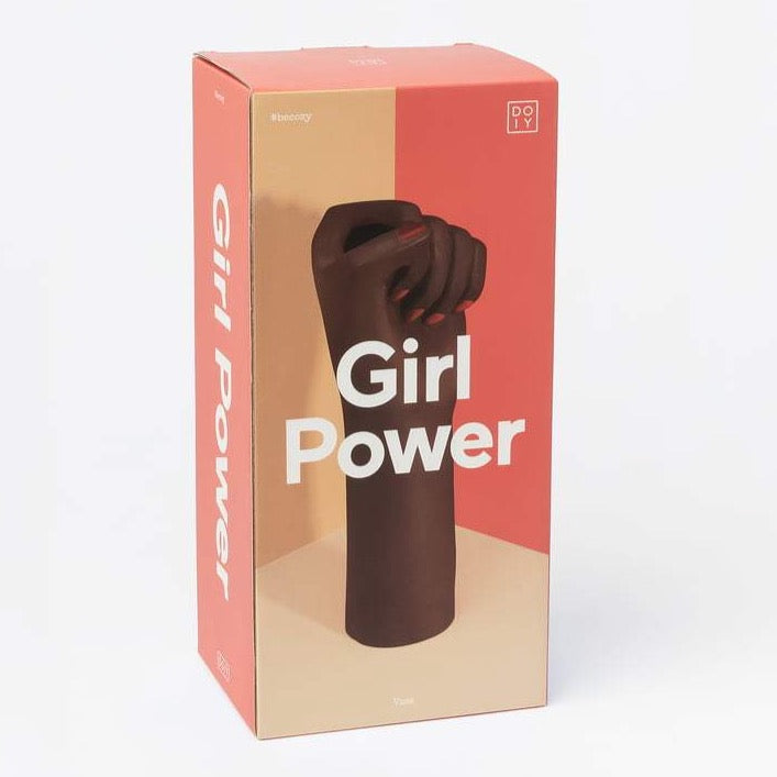 Girl Power Big Vase Brown