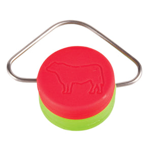 Chopping Board Raiser Accessory Chobs Meat & Veg Markers in Red & Green