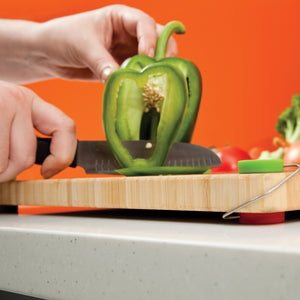 Chopping Board Raiser Accessory Chobs Meat & Veg Markers in Red & Green