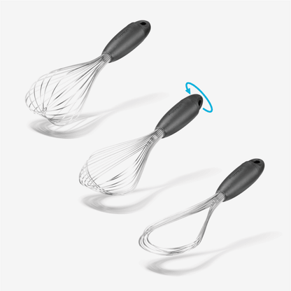 Flisk Fold Flat Balloon Whisk Dreamfarm Black
