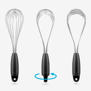 Flisk Fold Flat Balloon Whisk Dreamfarm Black