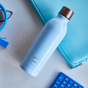 Water Bottle Insulated Leak Proof Double Walled in Duck Egg Blue 500ml