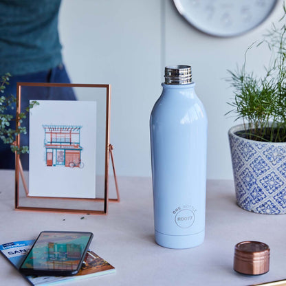 Water Bottle Insulated Leak Proof Double Walled in Duck Egg Blue 500ml