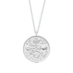Lucky six pence necklace silver