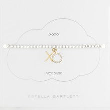 Bracelet with sienna 'XO' charm in gold and silver