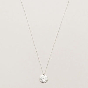 Necklace CZ Diffusion Disk Silver Plated