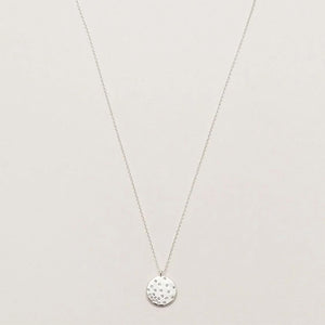 Necklace CZ Diffusion Disk Silver Plated