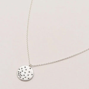 Necklace CZ Diffusion Disk Silver Plated