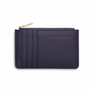 
            
                Load image into Gallery viewer, Card Purse Vegan Faux Leather &amp;#39;Woman on a Mission&amp;#39; Navy
            
        
