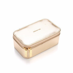 Mini Jewellery Box Faux Leather 'Dream Big' Gold