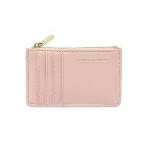 Card Purse Vegan Faux Leather 'Live to Dream' Blush