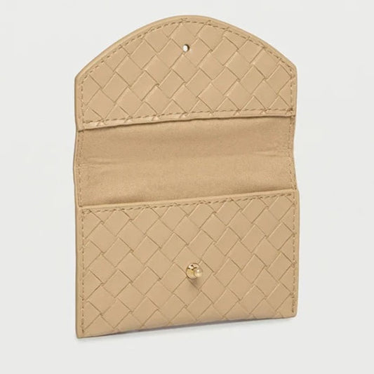 Purse Envelope Taupe Weave for Cards