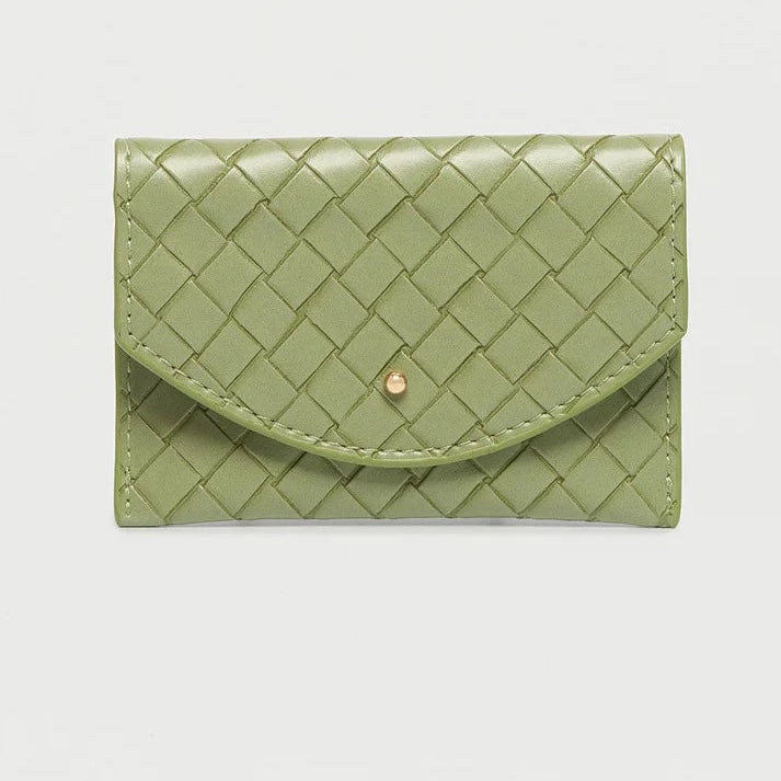 Purse Envelope Mint Weave for Cards