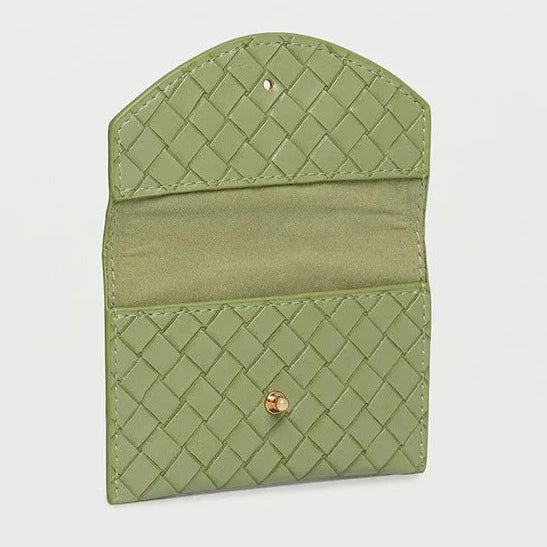 Purse Envelope Mint Weave for Cards