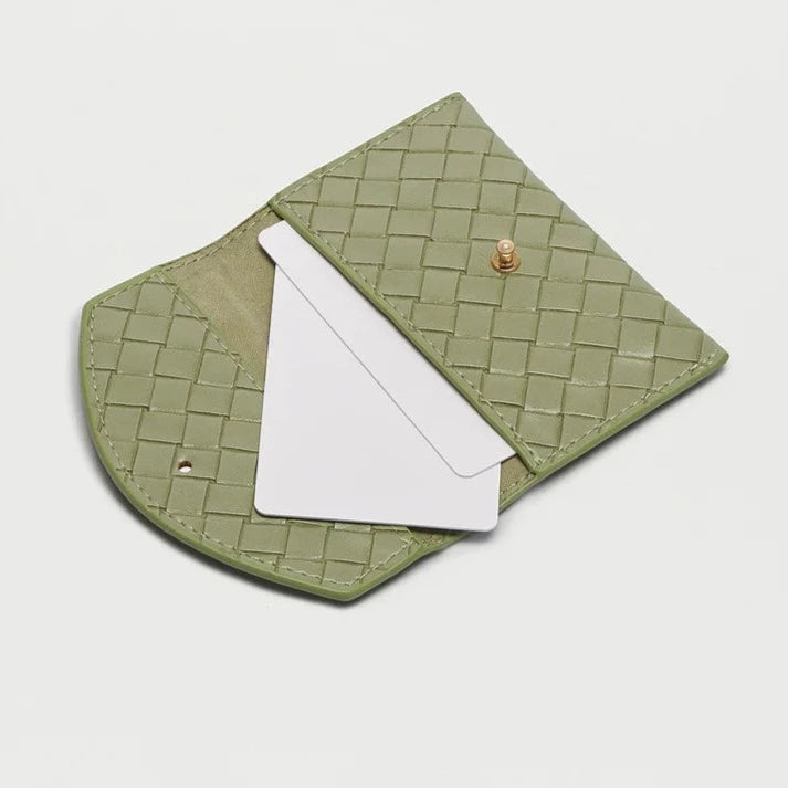 Purse Envelope Mint Weave for Cards
