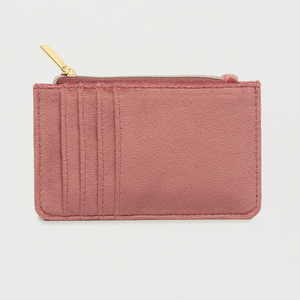 Cactus Card Holder Purse Zip-able Blush Velvet