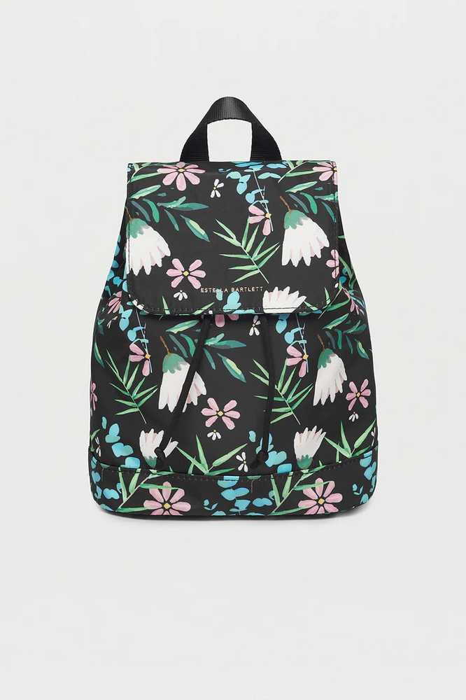 Copperfield Backpack Navy Floral Adjustable Straps Estella Bartlett