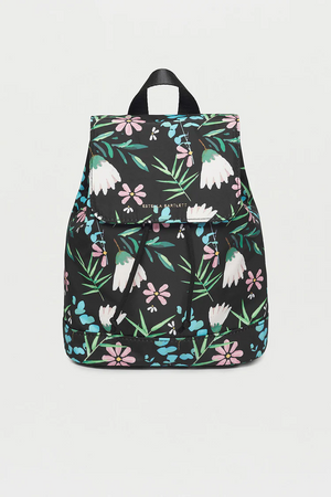 Copperfield Backpack Navy Floral Adjustable Straps Estella Bartlett