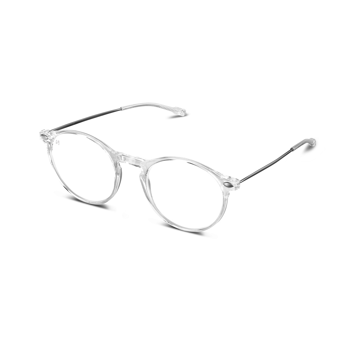 Reading Glasses +3 Crystal Clear Transparent Cruz with Case Nooz