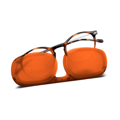 Blue Light Glasses +2.5 Bronze Tortoise Cruz with Case Nooz