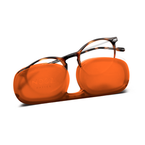 Reading Glasses +3 Tortoise Bronze Cruz with Case Nooz