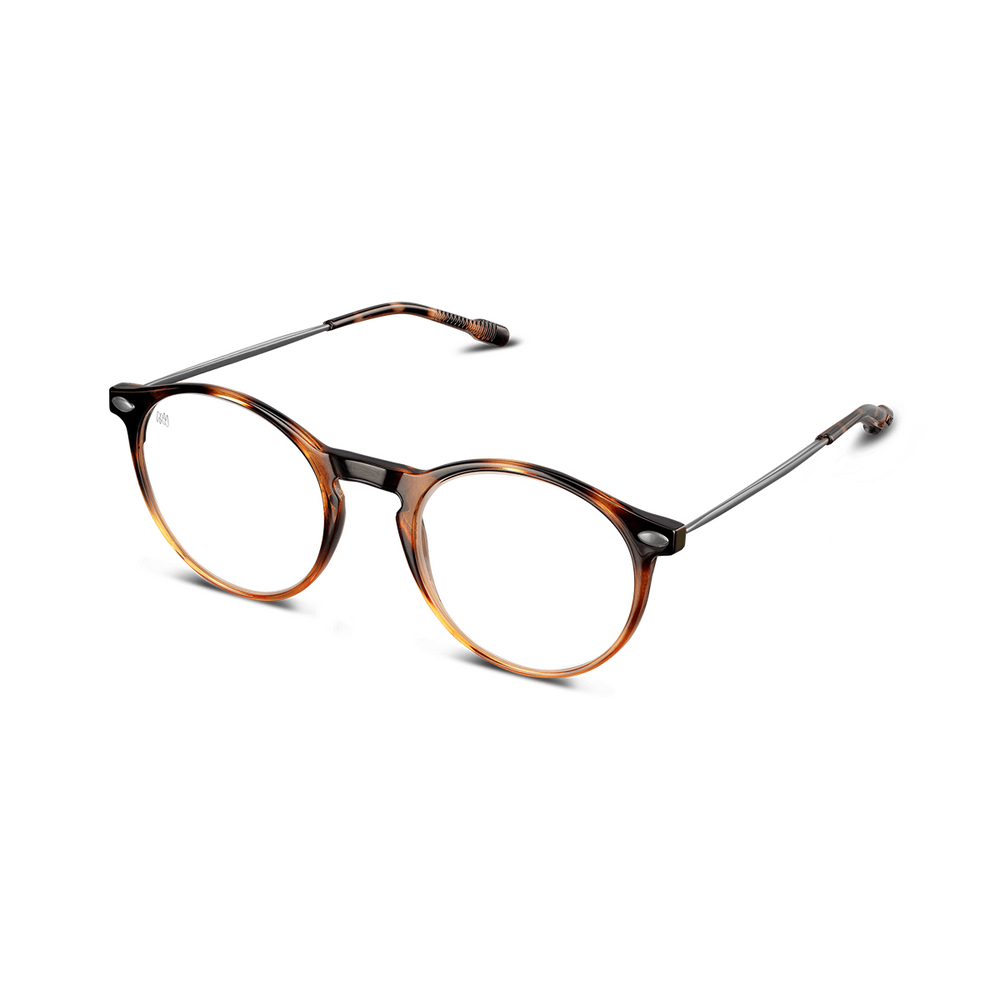 Reading Glasses +3 Tortoise Bronze Cruz with Case Nooz
