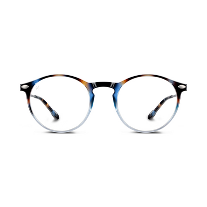 Reading Glasses +2.5 Tortoise Navy Cruz with Case Nooz