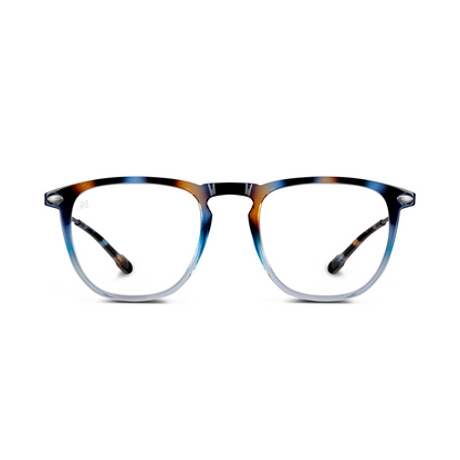 Reading Glasses +1.5 Tortoise Navy Dino with Case Nooz