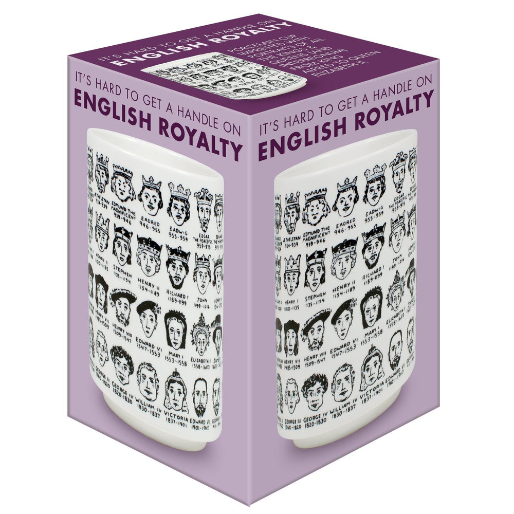 Cup Yunomi style with English Royalty gift souvenir in white