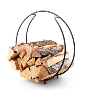 Log Holder Fire Wood Holder Fireglobe in Black