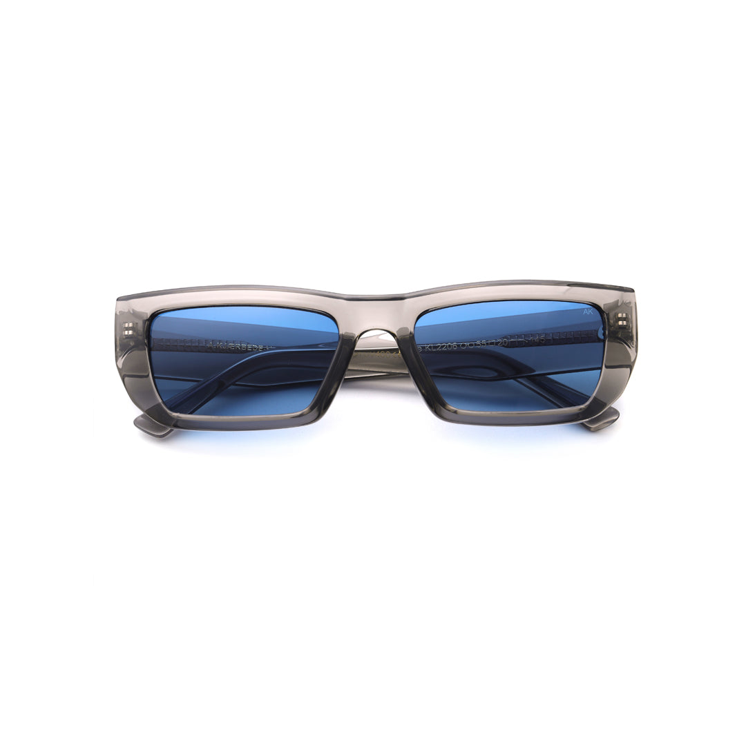 Sunglasses Unisex 80's Retro Grey Blue Lense A. Kjaerbede | Fame