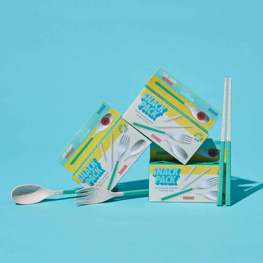 Reusable Cutlery Luckies for Good Yellow White Blue