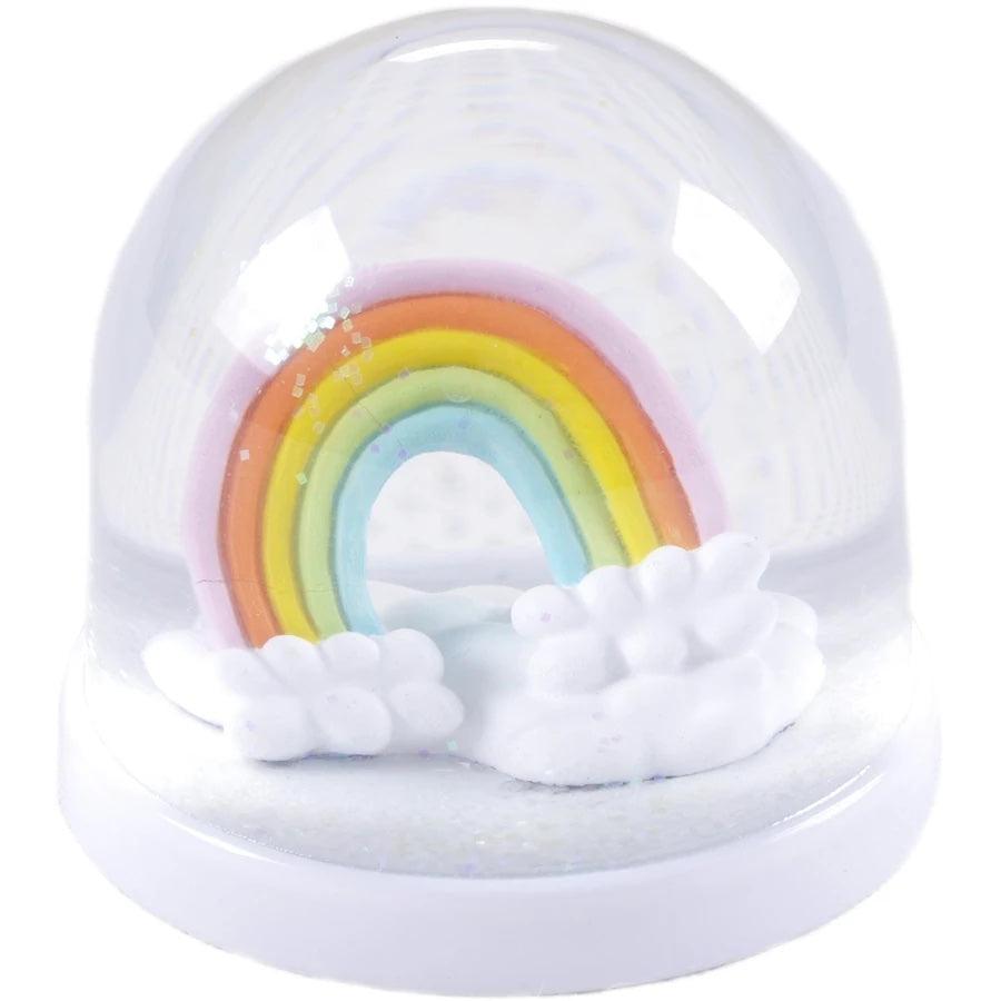 Rainbow Snowglobe Glitter Snow Globe Multicolour Luminescent Gold