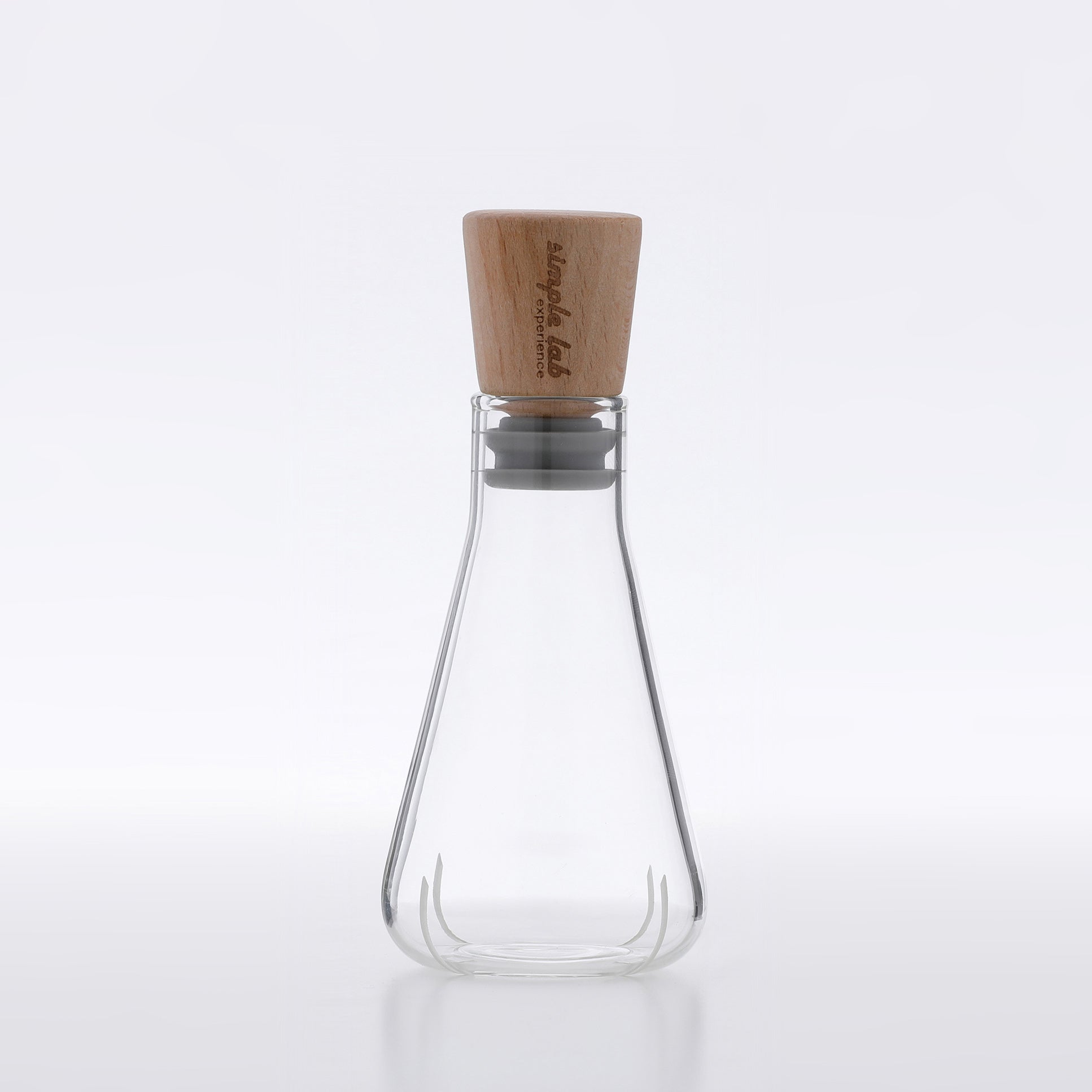 Tea Infuser Science Flask Glass & Wood