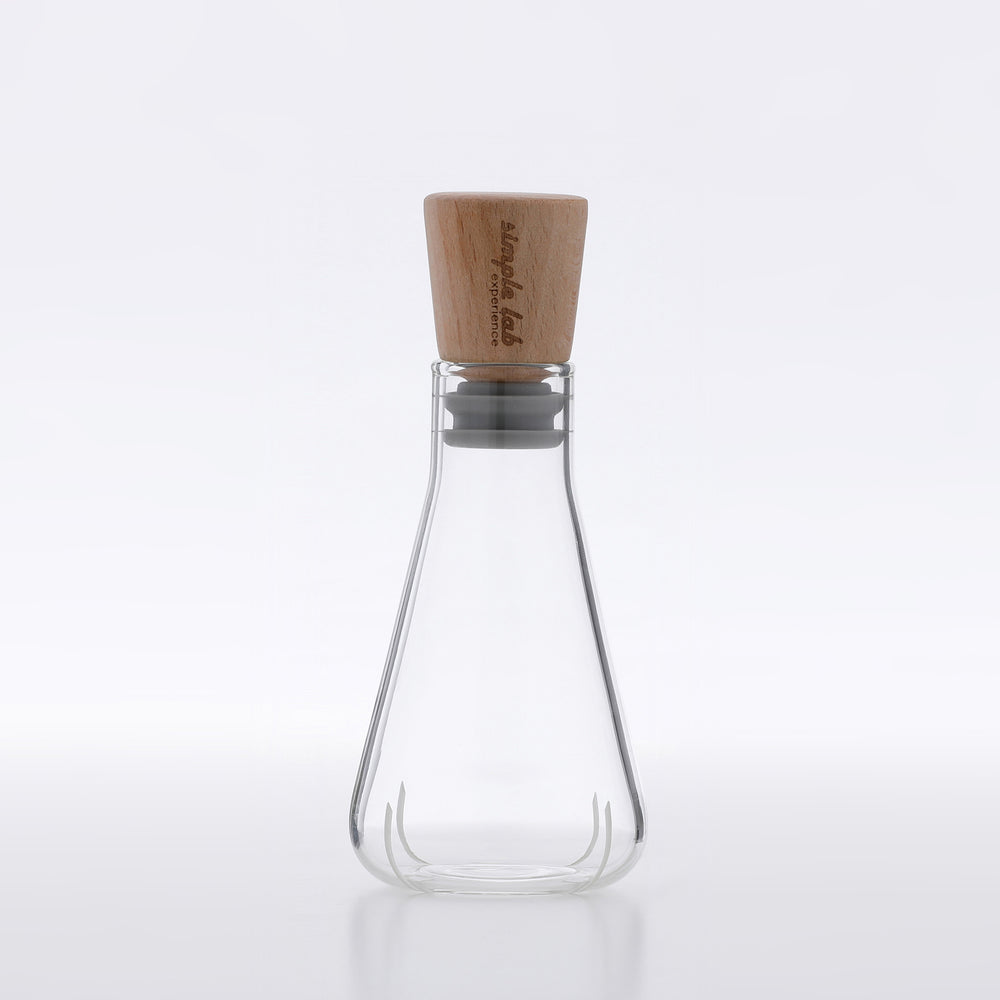 Tea Infuser Science Flask Glass & Wood