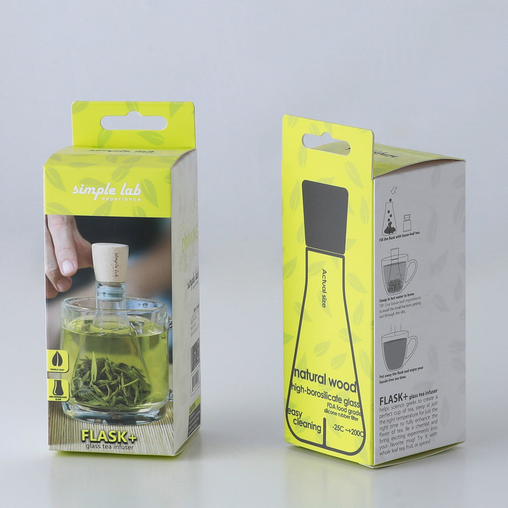 Tea Infuser Science Flask Glass & Wood